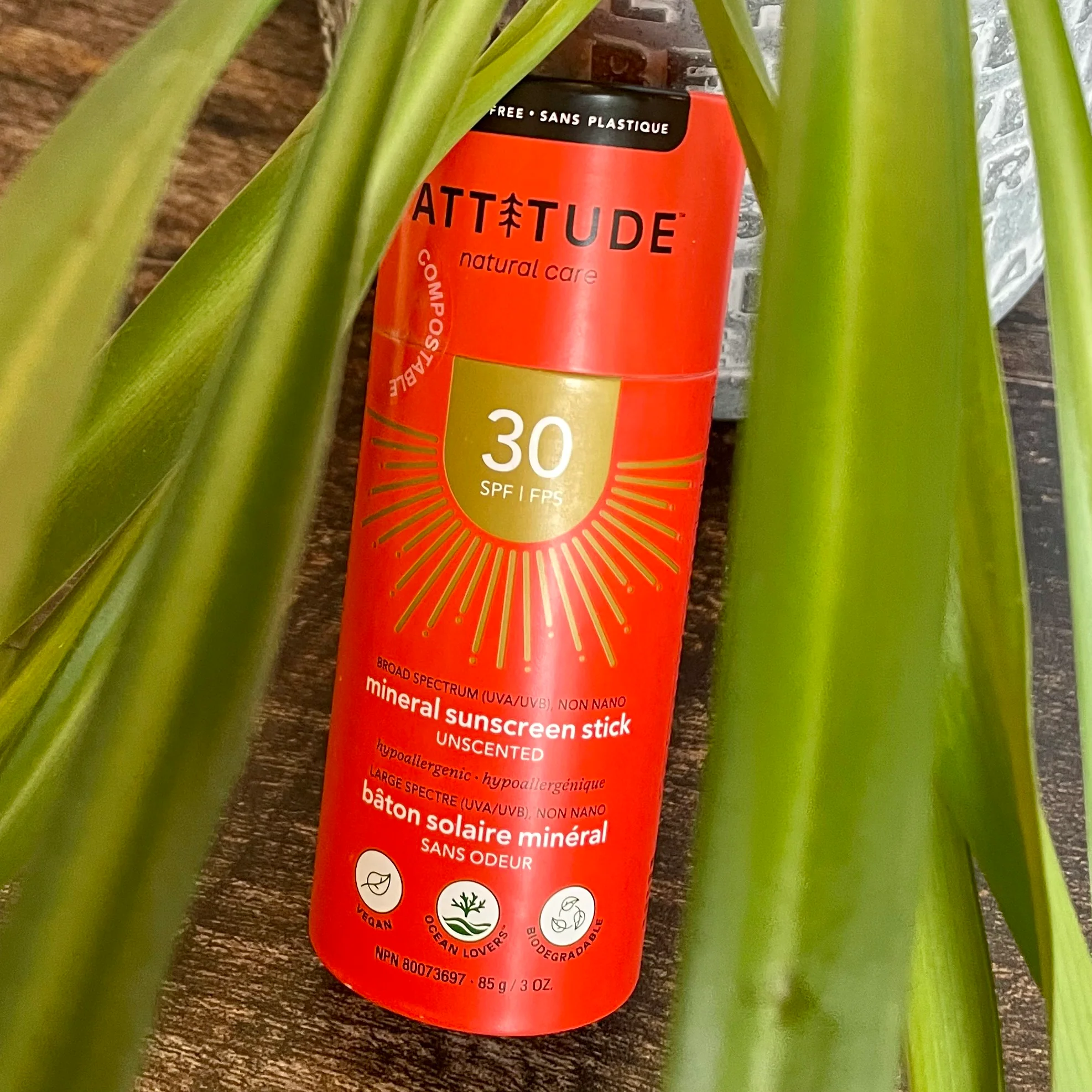 Bâton solaire minéral sans plastique FPS 30