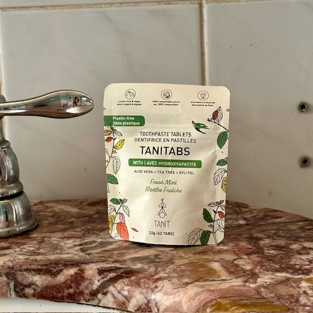 Dentifrice en pastilles - saveur de menthe fraîche blanchissant