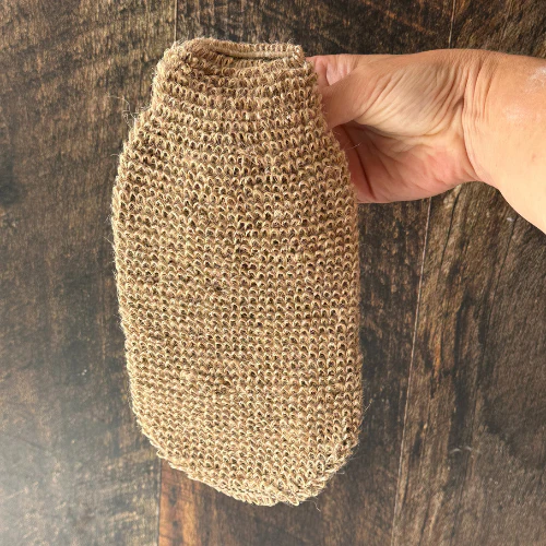 Gant exfoliant en jute