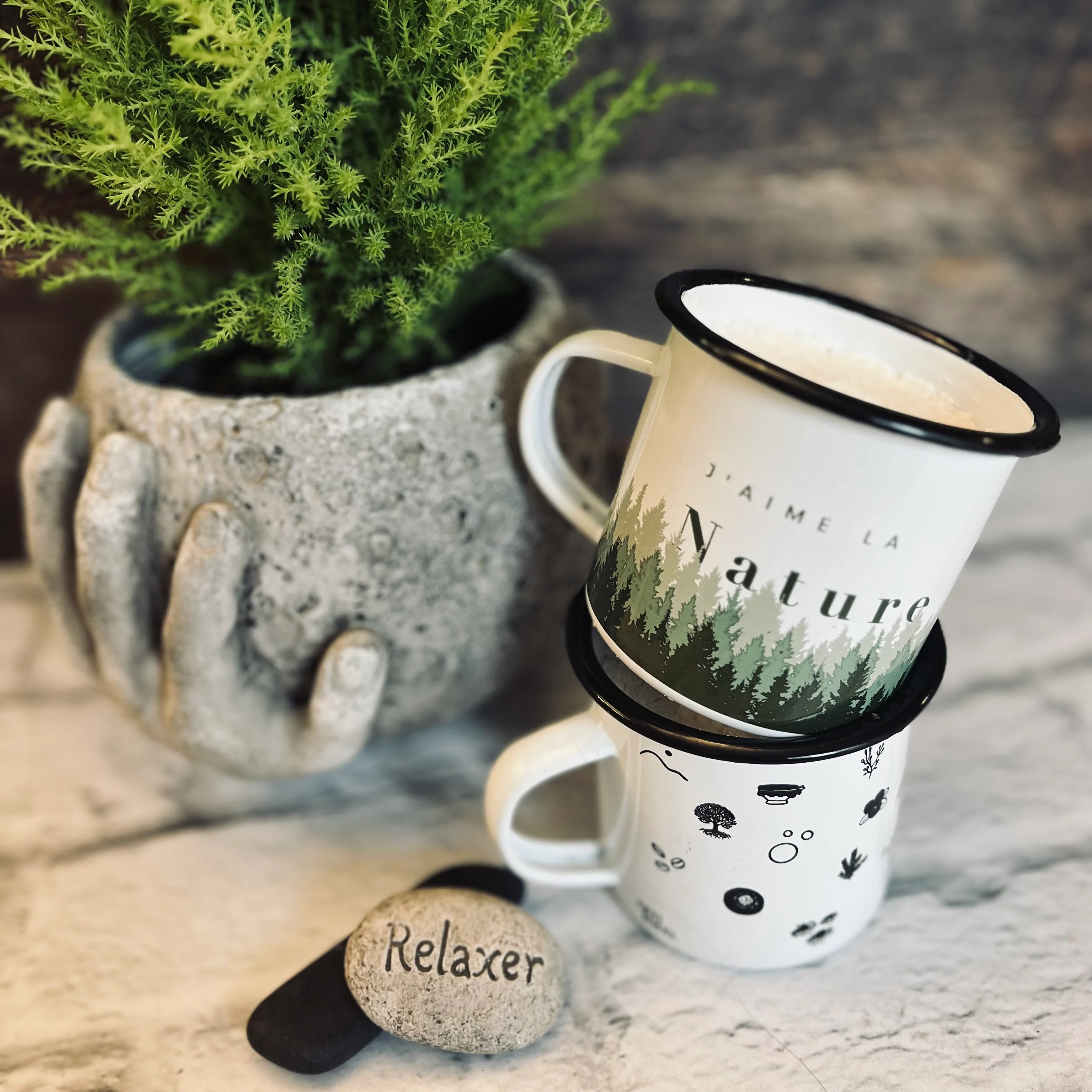 Ensemble cake vaisselle, tasse émaillée et deux (2) tampons à récurer - Zéro déchet - Image 7