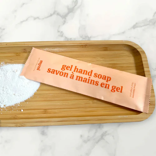 Savon-gel à main en poudre