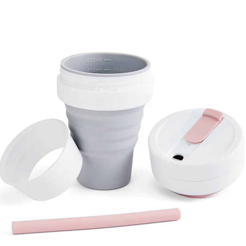 Tasse rétractable réutilisable avec paille - Image 3