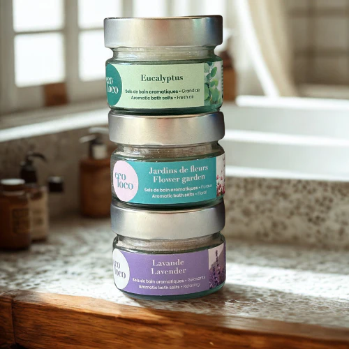 Ensemble de 3 sels de bain naturels – Relaxation et bien-être - Image 3