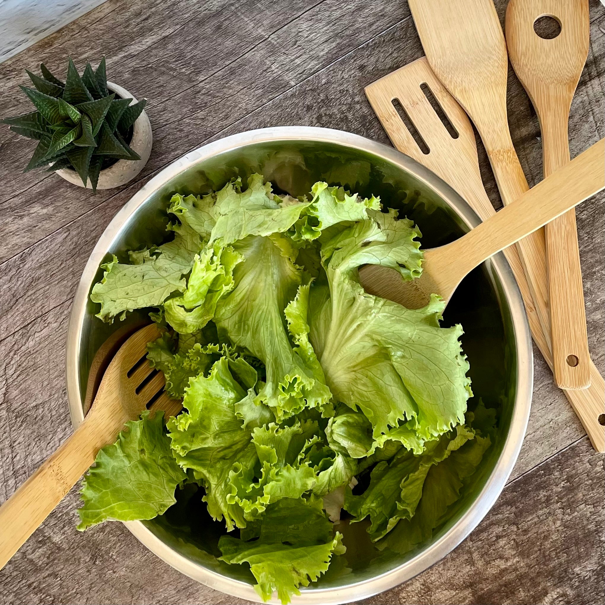 Ustensiles de cuisine en bois - Ensemble de 5 grands - Image 3